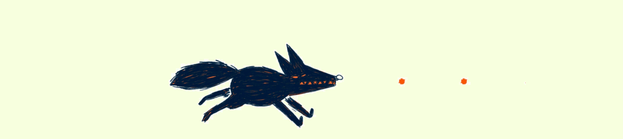 7 - GIF zorrito corriendo